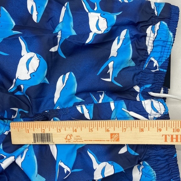 Trunks Surf & Swim Boys Shark Striped Print Swim Trunk Board Shorts Size XL NWT - Picture 9 of 15